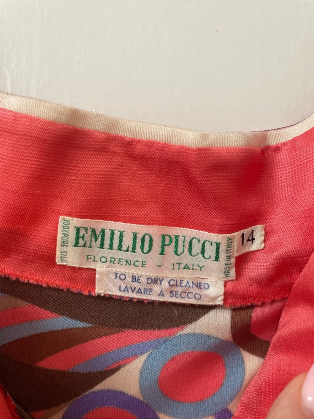 Emilio Pucci Brown, Blue and Pink Geometric Strap Maxi Dress with underwear - Picture 6 of 13